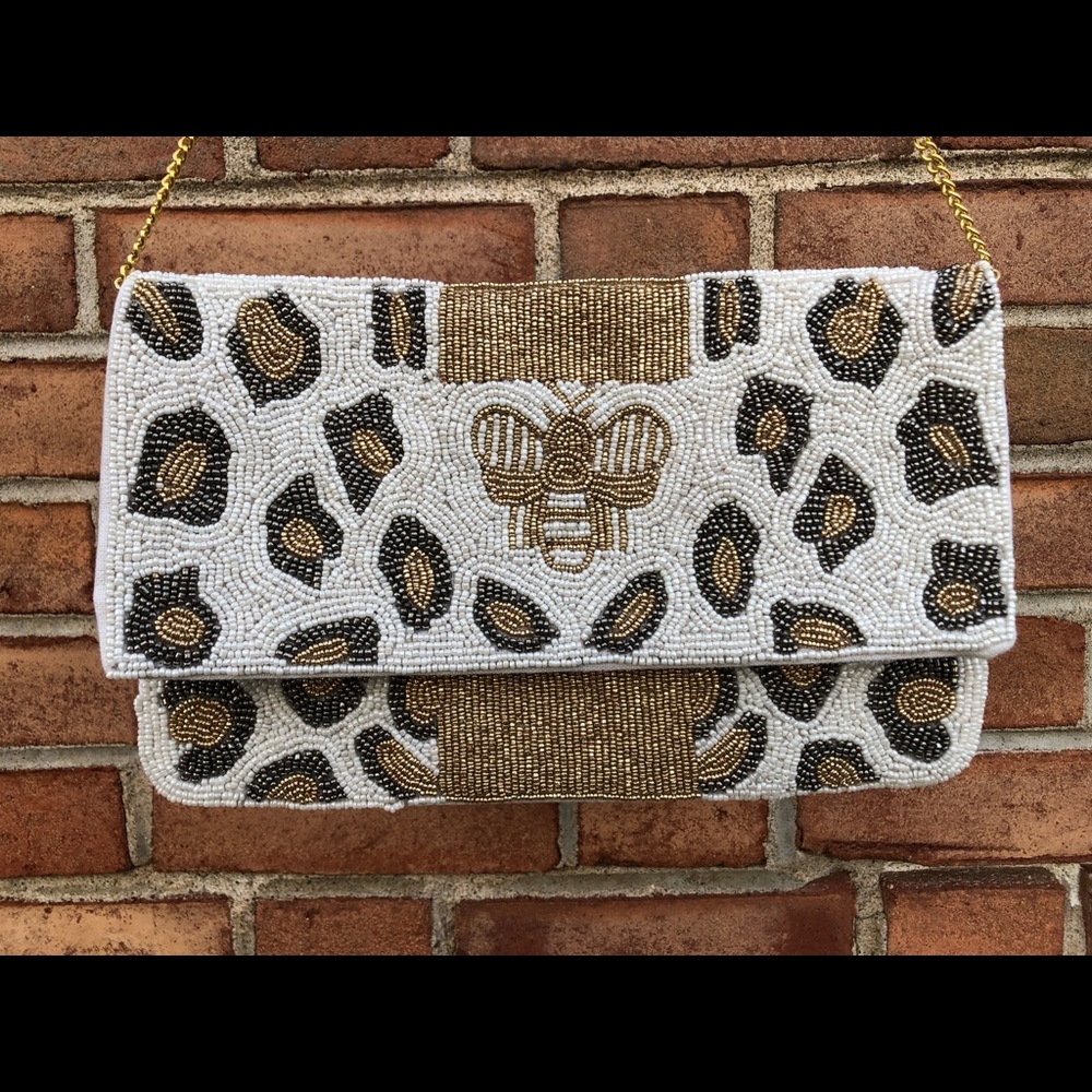 Beaded bags Gucci print